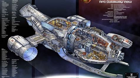 Serenity Architectural Cutaway Set Firefly Serenity Serenity Firefly Art