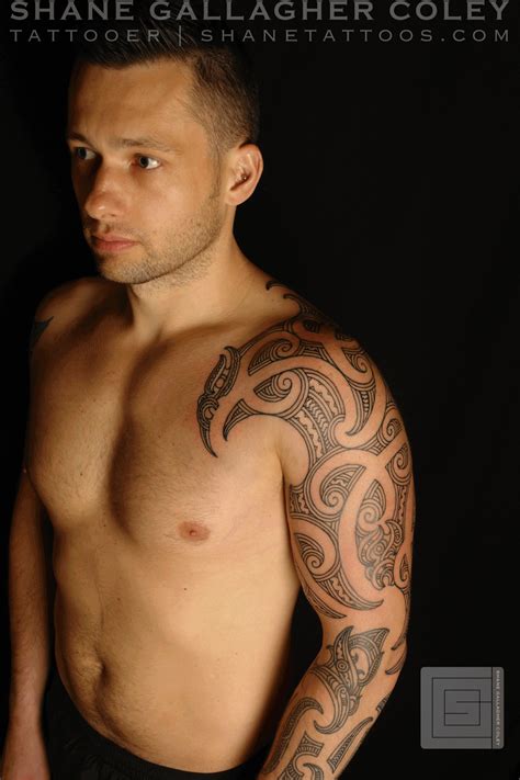 Shane Tattoos Maori Sleeve Chest Ta Mokotattoo