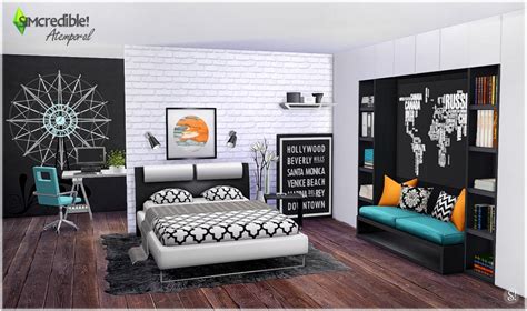 My Sims 4 Blog Atermporal Bedroom Set By Simcredible Designs