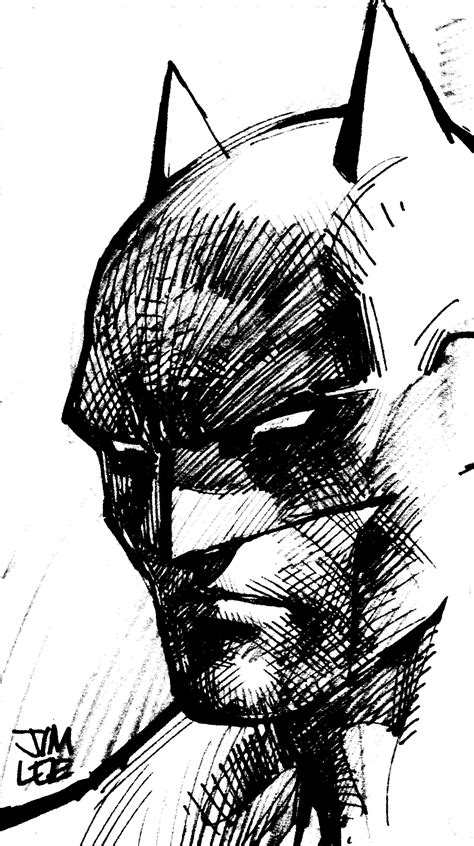 Jim Lee Batman Sketches Comic Art Inspiration