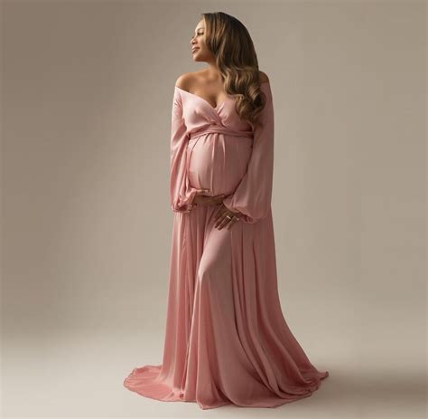 Blush Silk Satin Maxi Maternity Dress Maternity Photoshoot Etsy