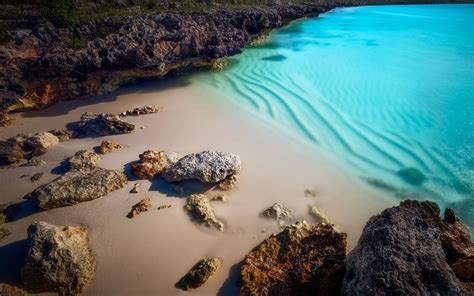 Nature Landscape Beach Sand Rock Turquoise Water Sea Wallpapers