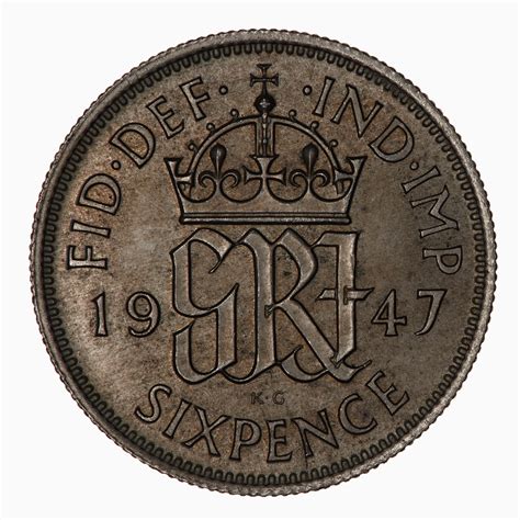 Sixpence 1947 Coin From United Kingdom Online Coin Club