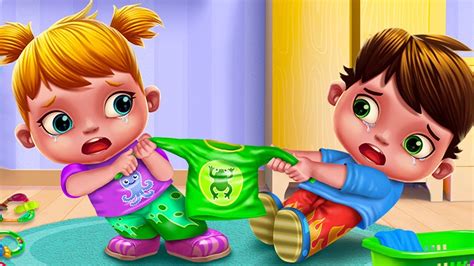 Fun Baby Care Kids Game Baby Twins Babysitter Play Dress Up Care