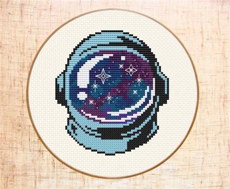 Astronaut Cross Stitch Pattern Space Cross Stitch Galaxy Kids Etsy