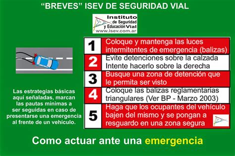 Educaci N Para Una Movilidad Segura Isev Como Actuar Ante Una Emergencia