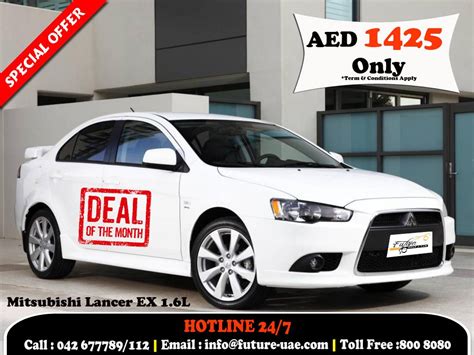 Deal of the Month Grab the deal with Future Car Rentals now offering the cheapest monthly deal 