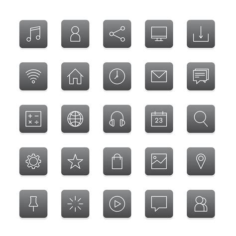 Vector Set Of Website Icons Download Free Vectors Clipart Graphics