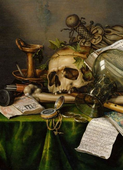 Edwaert Collier Vanitas Still Life With Books And Manuscripts And A
