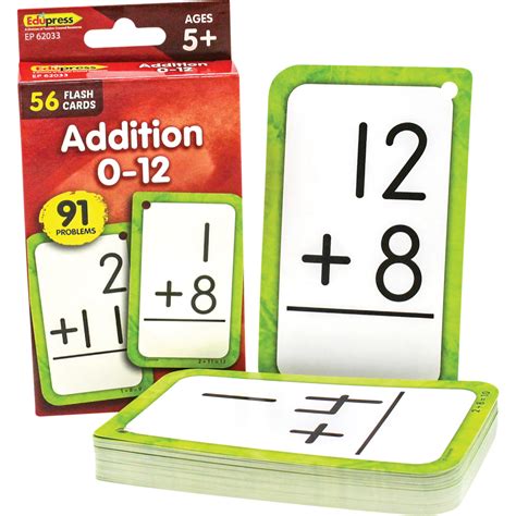 Addition 0 12 Flash Cards Tcr62033 Teacher Created Resources