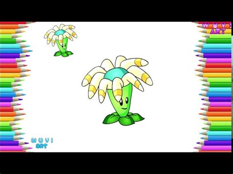 How To Draw Bloomerang From Plants Vs Zombies 2 Cartoon Character