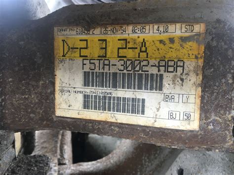 95 F250 Axle Codes Ford Truck Enthusiasts Forums