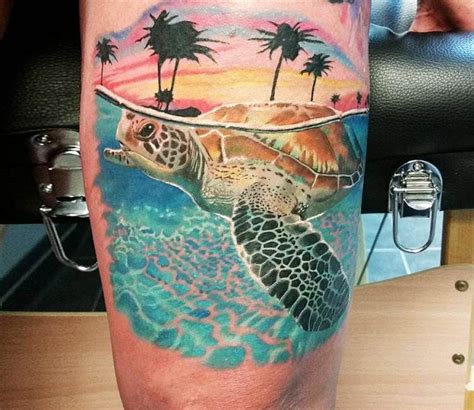 Turtle In Sea Tattoo By Jacob Sheffield Post 19688 Turtle Tattoo