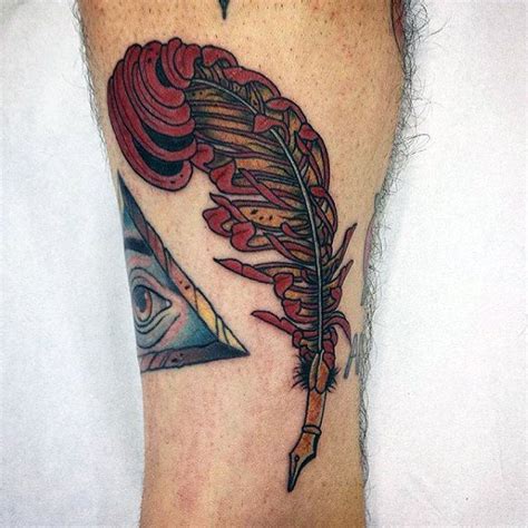Curious about cool simple tattoos and need some ideas? 50 Quill Tattoo Designs For Men - Feather Pen Ink Ideas