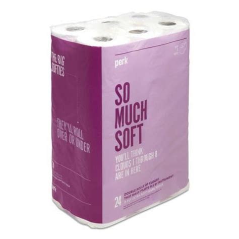 Perk Ultra Soft Two Ply Standard Toilet Paper Septic Safe White 154