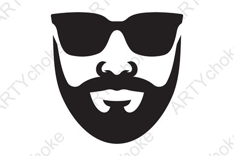 Man Beard Sunglasses Svg File Gráfico Por Artychokedesign · Creative