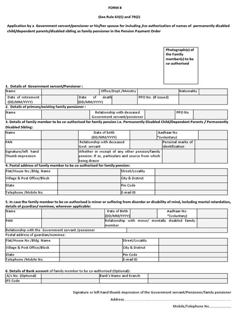 form 8 pdf identity document government