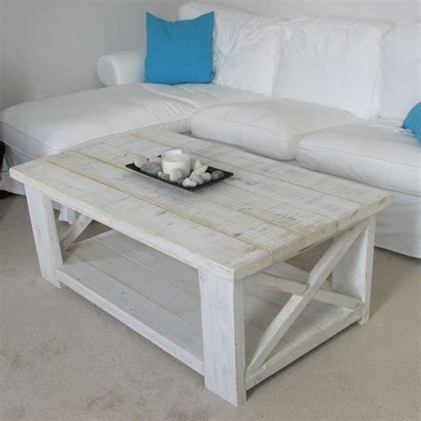 rustic white wash wood coffee table Painted Coffee Tables, Diy Coffee