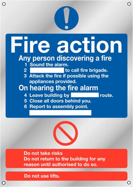 Compliant Deluxe Fire Action Standard Signs Safetyshop