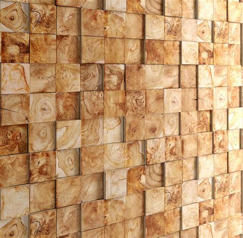 Mosaic Wood Panel 3d 4 3d Model Cgtrader