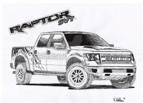 Ford Raptor Coloring Truck 150 Pages F150 Drawings Drawing Pickup