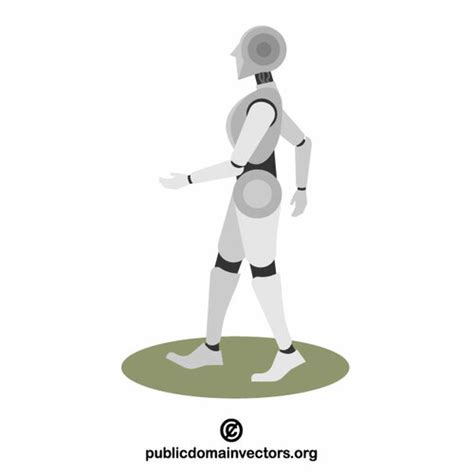 Robot Walking Public Domain Vectors