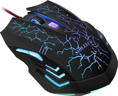Wired Gaming Mouse Sowtechtmprofessional 2400dpi Ergonomic Led