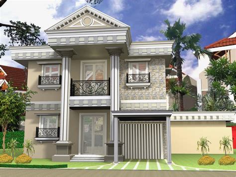 Mau membangun rumah tingkat 2 lantai? Desain Rumah 2 Lantai type 45 Gaya Mediterania ~ Gambar ...