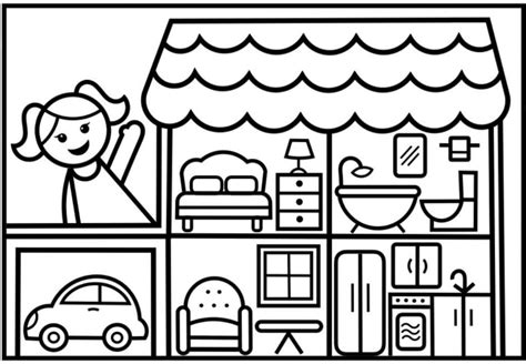 Barbie Doll House Coloring Book Printable And Online