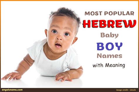 Most Popular Hebrew Baby Boy Names With Meaning