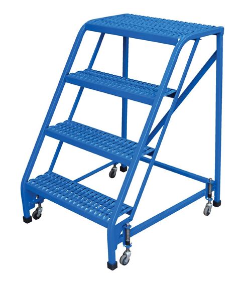 4 Step Portable Warehouse Ladder With No Handrail And 18 Wide