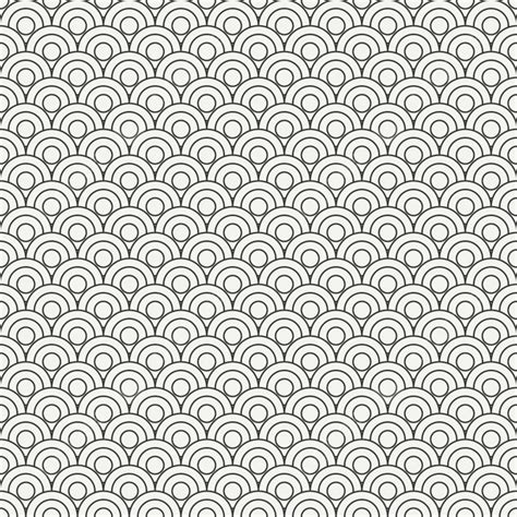 Geometric Line Monochrome Abstract Hipster Seamless Pattern With Round