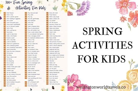 100 Fun Spring Activities For Kids Spring Bucket List Ideas