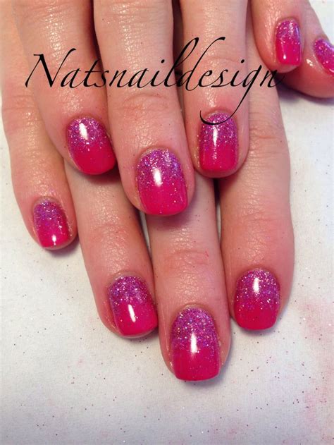 Hot Pink Glitter Fade Beautiful Nails Nail Polish Nails