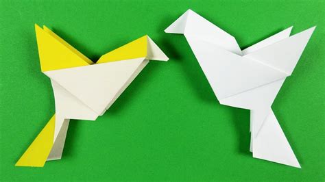 Easy origami bird for beginners - YouTube