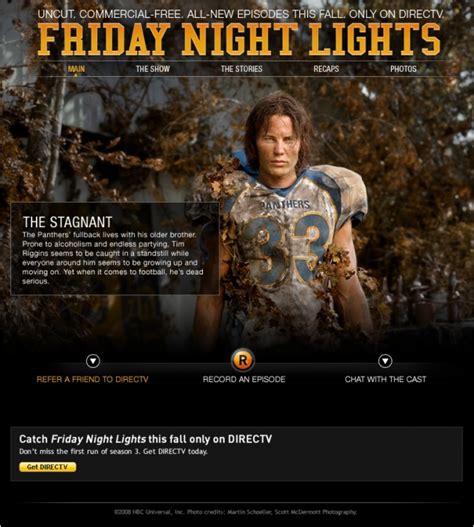 Friday Night Lights Microsite For Directv Stomping Grounds
