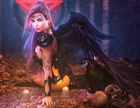Winged Gothic Fantasy Woman Art Daz Studio Iray By Shibashake On Deviantart Fantasy Women