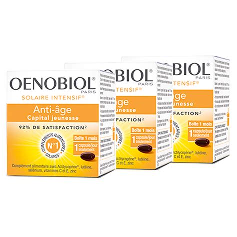 Oenobiol Solaire Intensif Anti âge 30 Capsules Lot X3 Parapharmacie