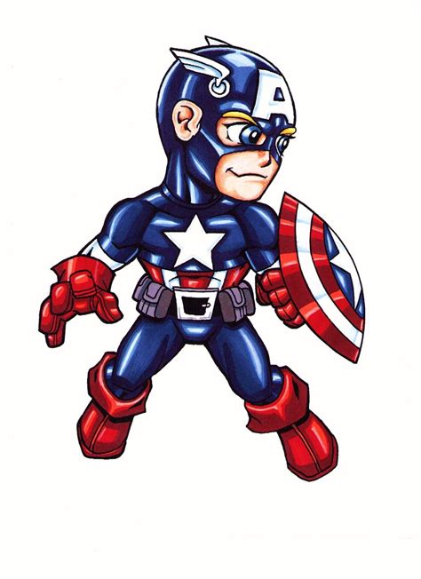 Vector Cartoon Captain America Clipart Best
