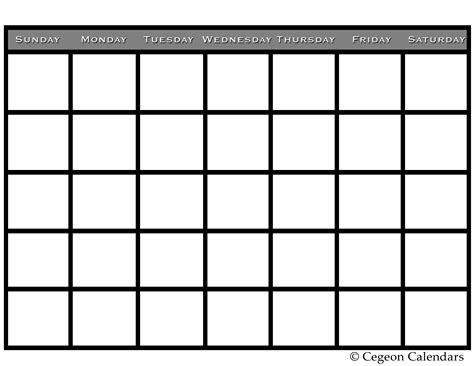 8 Best Images Of Printable Blank Workout Calendar Free Printable