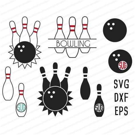 Bowling Pins Monogram Svg - Layered SVG Cut File - Download Free Script