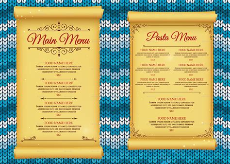Winter And Christmas Food Menu By Under Dot Graphicriver