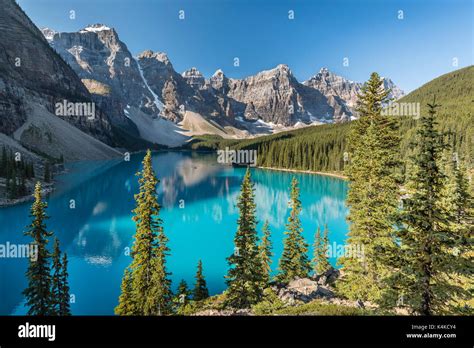 Moraine Lake Valley Of The Ten Peaks Canadian Rocky Mountains Banff