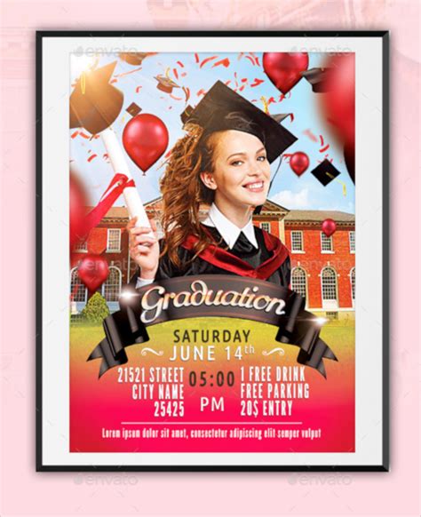 Free 17 Graduation Flyer Templates In Ms Word Psd Eps Pages