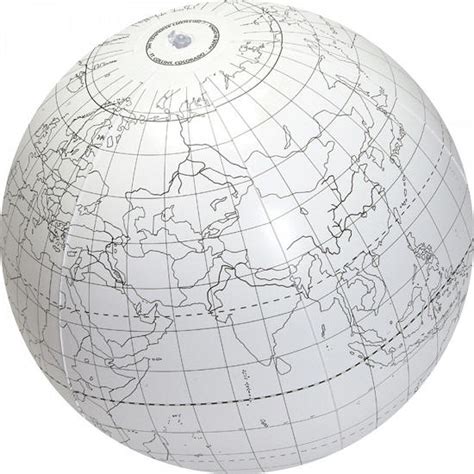 Large Inflatable Clear Topographical World Globes