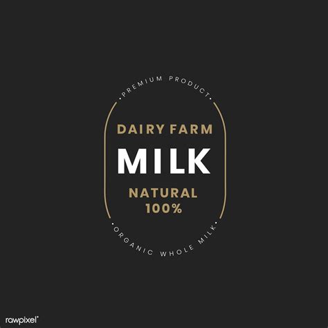 Dairy Farm Milk Logo Badge Design Free Image By Badge