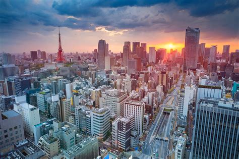 Tokyo Skycrapper Building Sunset Cityscape Wallpaperhd World
