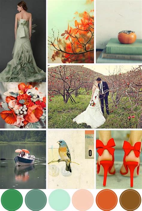 Color Love Persimmon And Sage For A Fall Wedding Wedding Inspiration