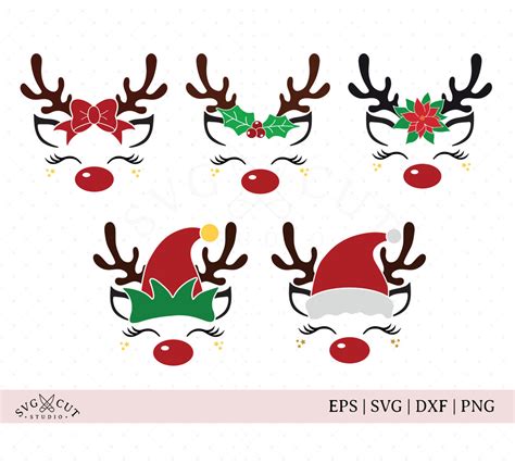 Christmas Reindeer SVG Bundle