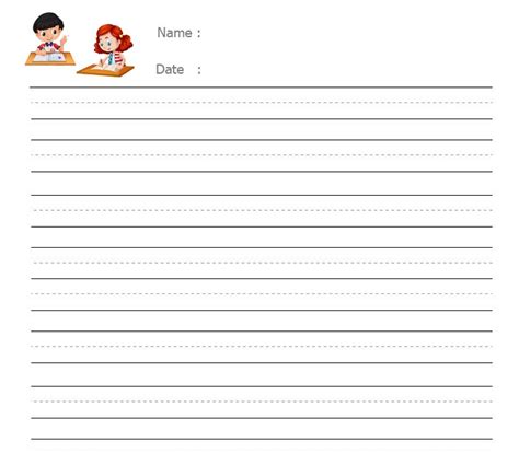 2nd Grade Writing Paper With Lines Writing Lined Paper With Editing